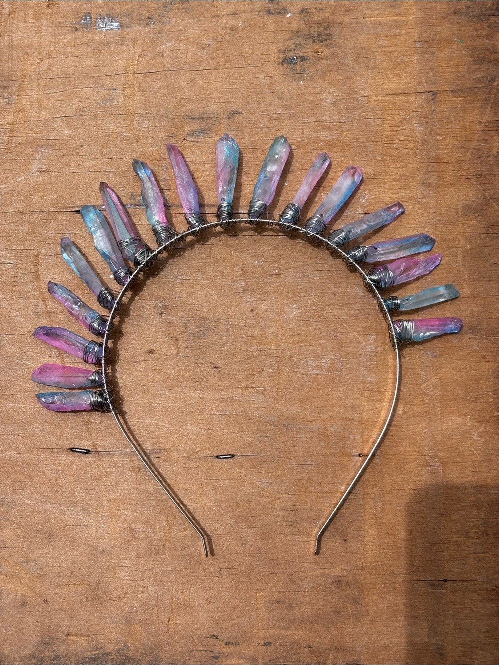Blue/Pink Crystal Crown